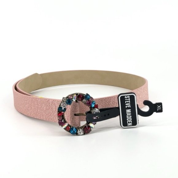 Steve Madden Pearl and Rhinestone Metallic Belt - Picture 3 of 6